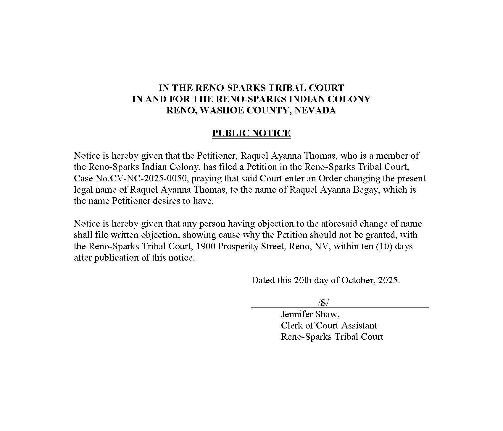 THOMAS RAQUEL CV NC 2025 0050 POSTING FOR NAME CHANGE (003)