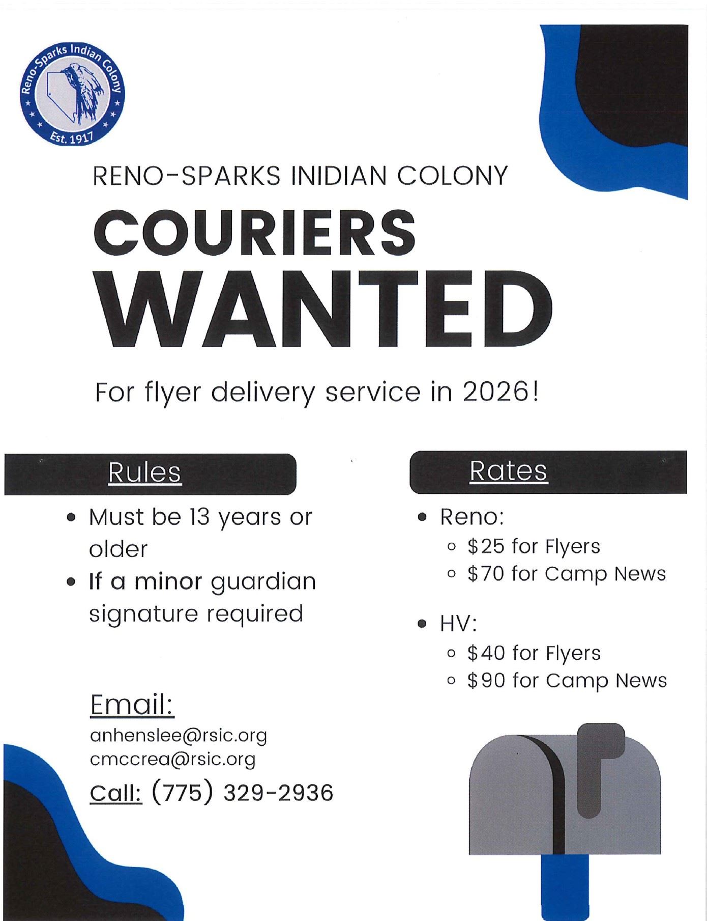 Couriers Wanted