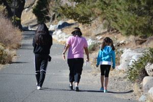 Three People Walking